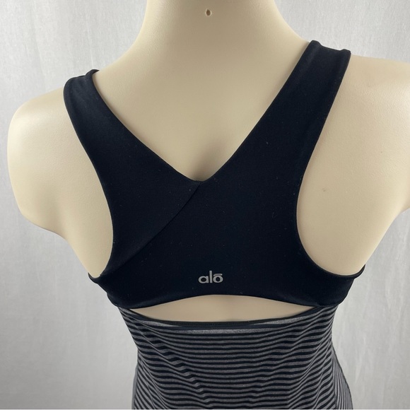 ALO Yoga Black and Grey Stripe Tank, S - Picture 5 of 7